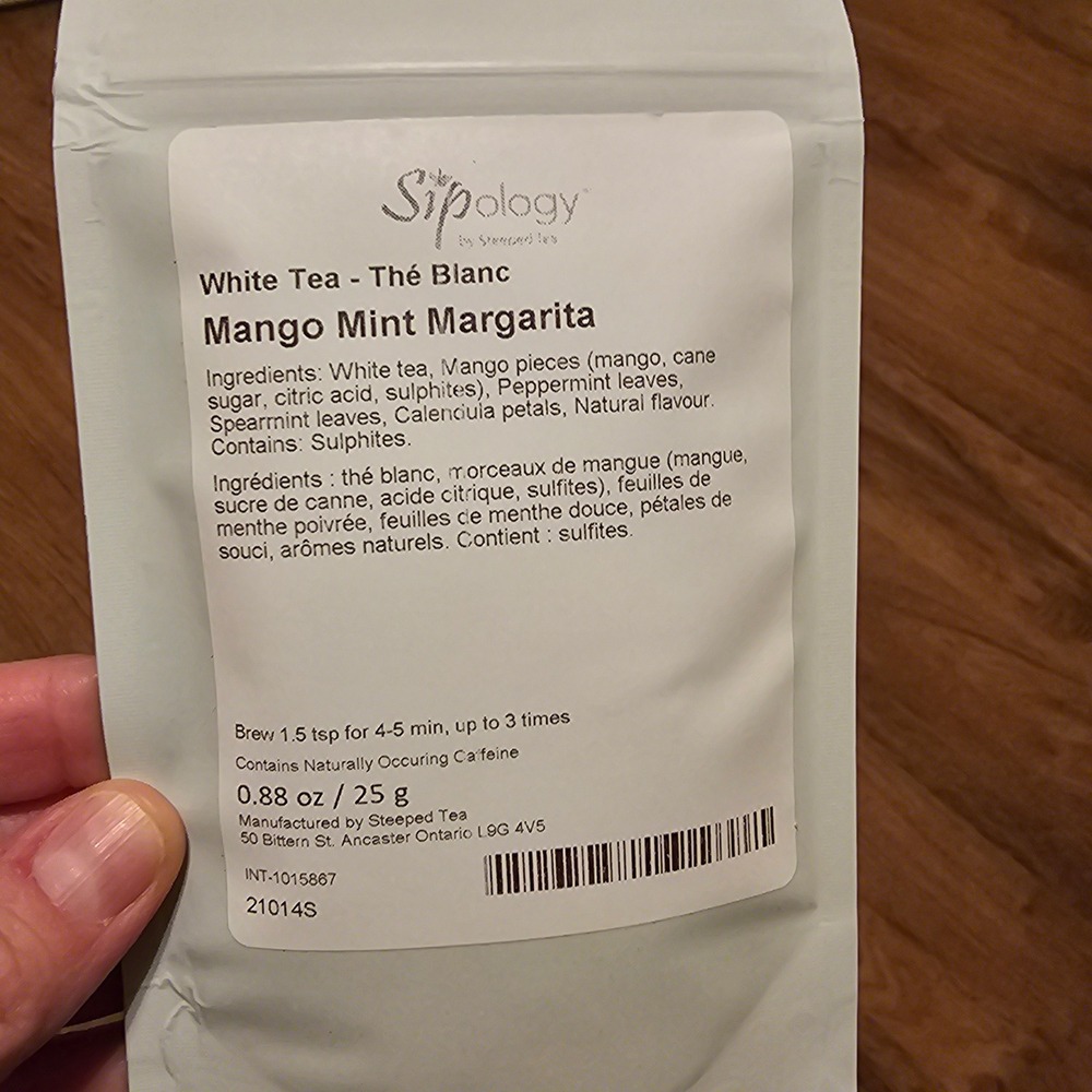 Sipology by Steeped Tea Mango Mint Margarita White Tea 0.88 oz 25 g Loose Leaf